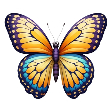 A butterfly emerging from a cocoon and flying towards us  sticker