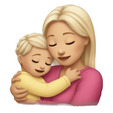 Baby cuddling auntie  sticker