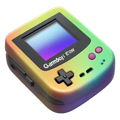 Iridescent Gameboy colour playing pokemon sticker