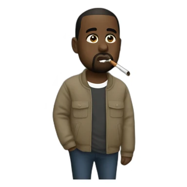 Kanye west smoking sticker