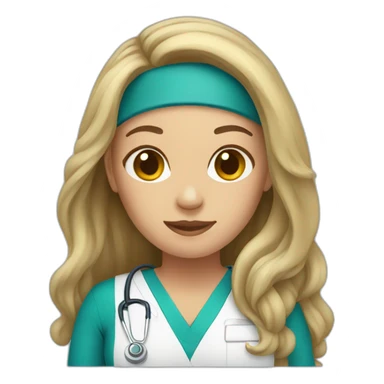 Surgical tech female with long hair sticker