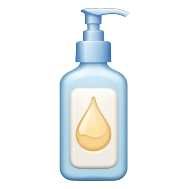 Lotion exiting a lotion bottle sticker