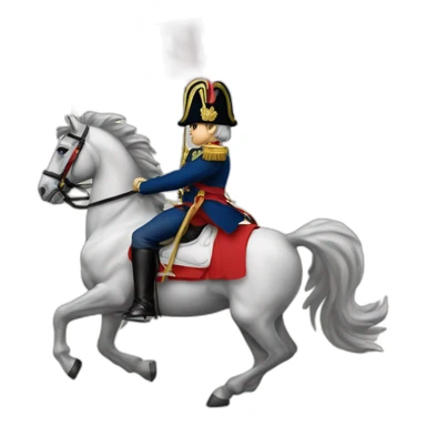 Napoléon on the horse with french flag sticker