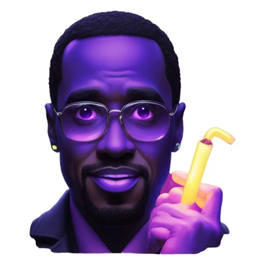 p diddy holding a blacklight sticker