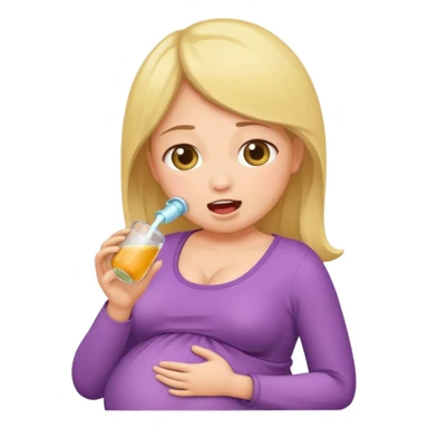Pregnant women swallowing people sticker