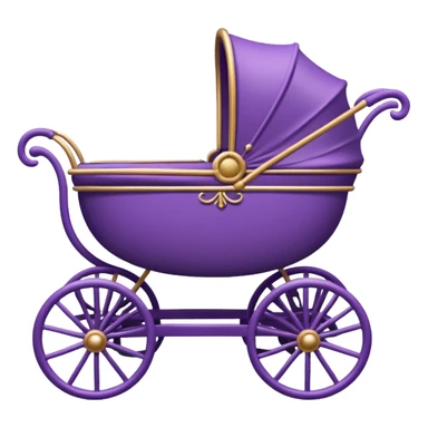 victorian purple baby carriage sticker