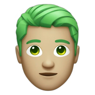 Cyberpunk White men with green gradient and short hair no glasses  sticker