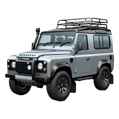 New Landrover Defender in Carpathian Grey with gloss black accents sticker