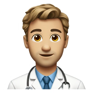 male doctor with pretty eyes and abs sticker