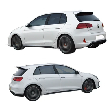 White mark 6 gti with a number plate of J44FBN sticker