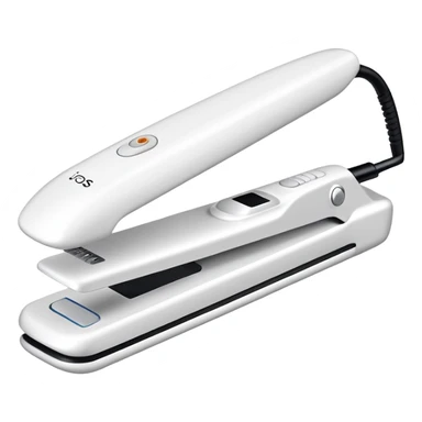 white hair straightener  sticker