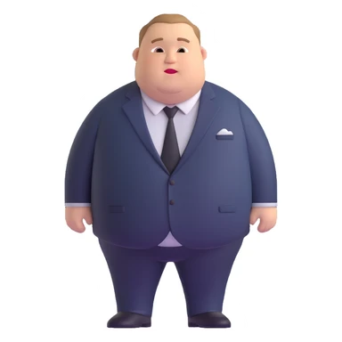 fat ugly man in business suit sticker