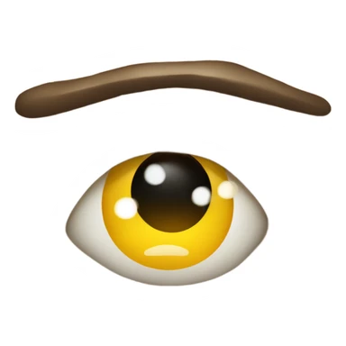 Big glossy eyed yellpw emoji frowning sad face with tear sticker