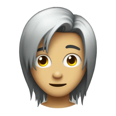 Emo kid with swooping hair  sticker