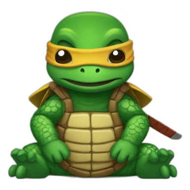 Tortue ninja sur alligator sticker