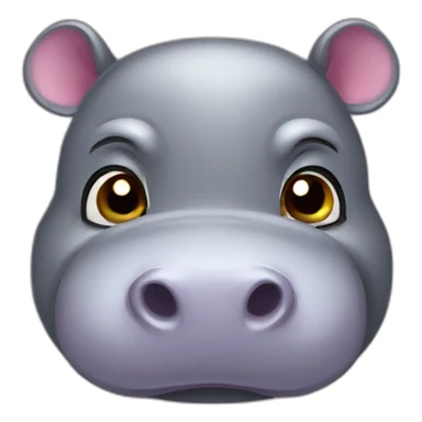 cute hippopotamus sticker