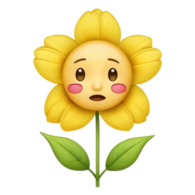 crying emojy offering flower sticker
