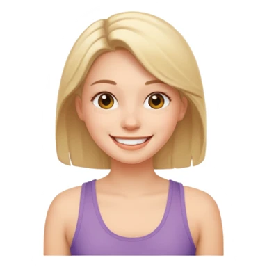 Mutlu kız üstünde askılı kıyafet olan sticker