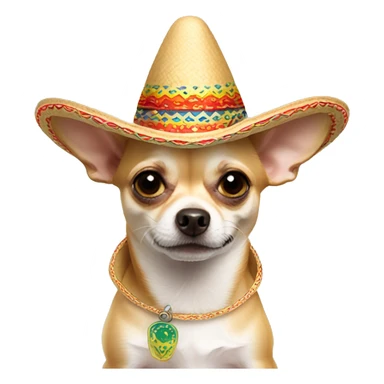 Chihuahua with a sombrero ￼ sticker