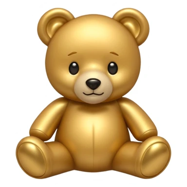 gold tedy bear sticker