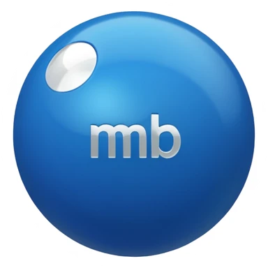 Blue ball (MB) written on it. sticker