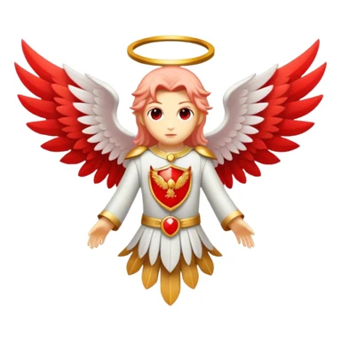 6 winged seraphim light red emblem sticker