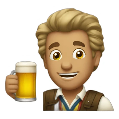 jabalí bebiendo cerveza sticker