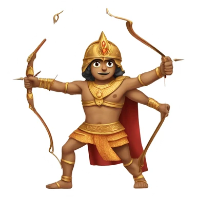 Karna from mahabharata with bow and arrow sticker