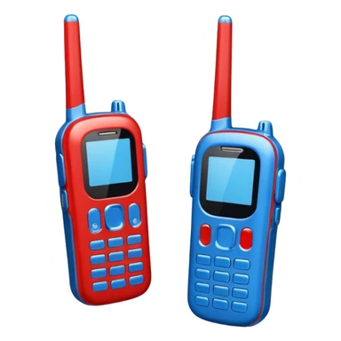 Walkie talkie pair (red & blue) sticker