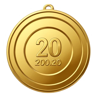 Create a medal which has an inscription "Brocation 2026" in the center of the medal sticker