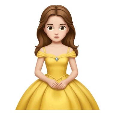 emma watson long hair as belle Cinematic Realistic sticker