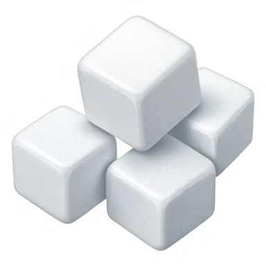 sugar cubes, simple, white, three cubes, scattered sticker