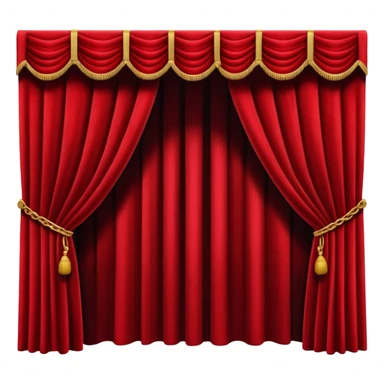 Theater curtains opening with spotlight sticker