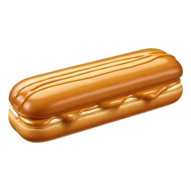 3d realistic éclair with topping of butterscotch  sticker