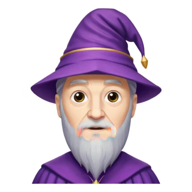 dumbledore wear purple magic hat sticker