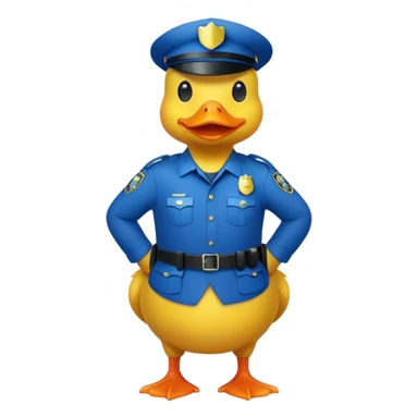 Police duck full body sticker