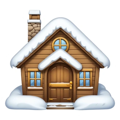 i want a house fully covered with heavy snow, not able to get out emoji. even not able to open door conditio sticker