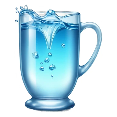 Cup of water poured into a beautiful clear bejeweled glass  sticker