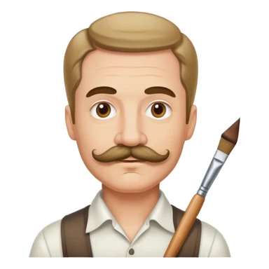 austrian painter with moustache sticker