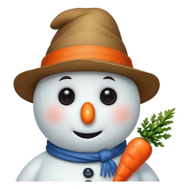 snowmen wearing hat  sticker