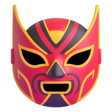 black and yellow luchador mask sticker