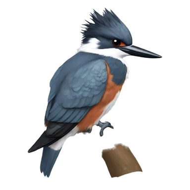 Belted kingfisher sticker