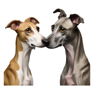 Two aristocrat dog galgo kiss sticker