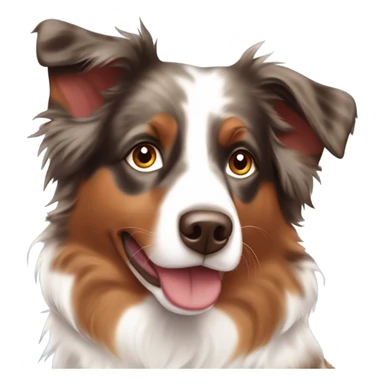 Red merle Australian Shepherd in love sticker