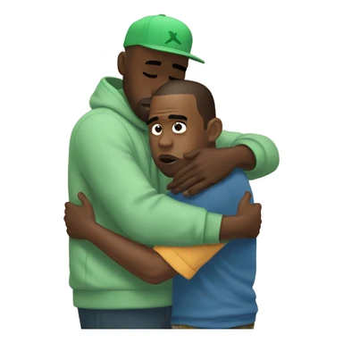 Kanye west hugging Tyler the creator  sticker
