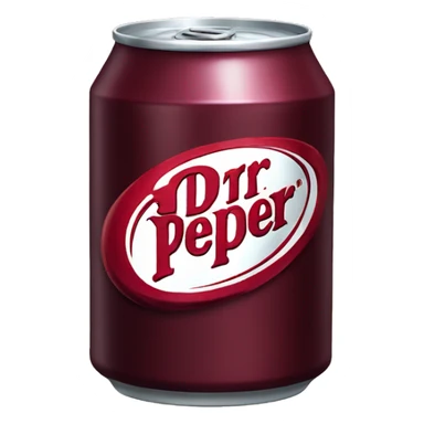 A Dr Pepper Can with a maroon bow on top sticker