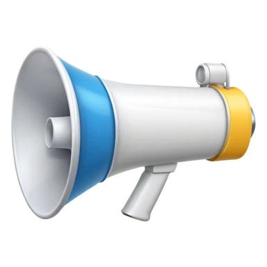 white megaphone sticker