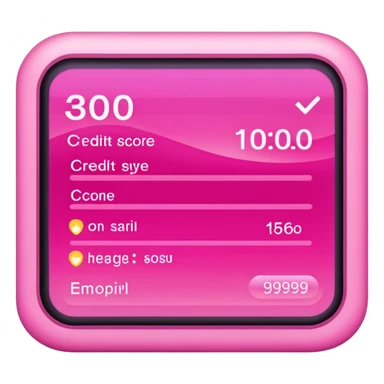 pink credit score check sticker