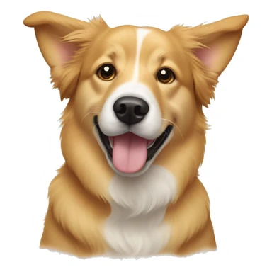 Golden retriever corgie mixed dog sticker