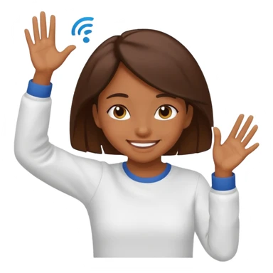 Chica morena haciendo un dab sticker